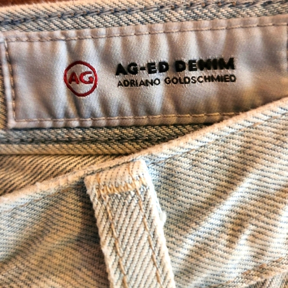AG Multi Blues High Waist Skinny Light Dark Patchwork Aged Denim Jeans EUC 27 - Picture 6 of 16